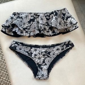 Lisa Marie Fernandez Sabine Ruffle Bandeau Bikini